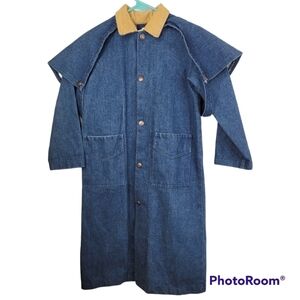 Saddlesmith Outfitters by Action Youth Denim Duster Size 6-7 Vintage Western